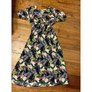 Seven Islands tropical maxi dress 12/14  1X